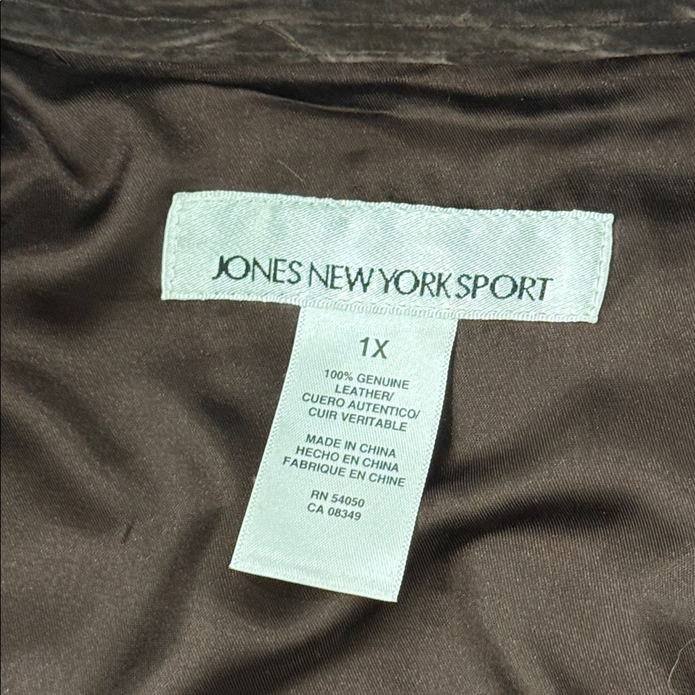 NWT Vintage 90s/Y2K SIZE 1X Jones New York Sport Brown Suede Jacket ~~MSRP $169 - Picture 10 of 16